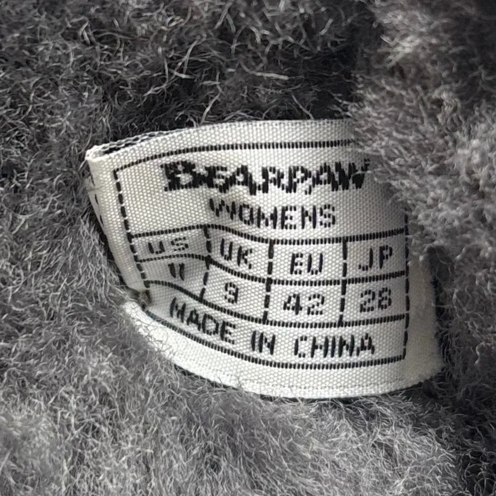 Bearpaw Elle Tall Gray Suede Winter Boots Womens 11‎ Wool Blend Lining NeverWet